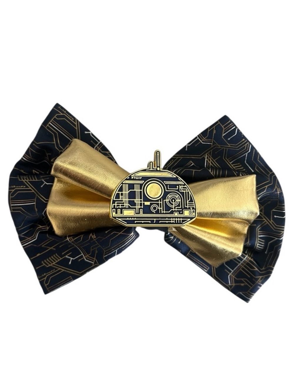 Disney Parks Star Wars Droid Galaxys edge Hair Bow
Navy and Gold